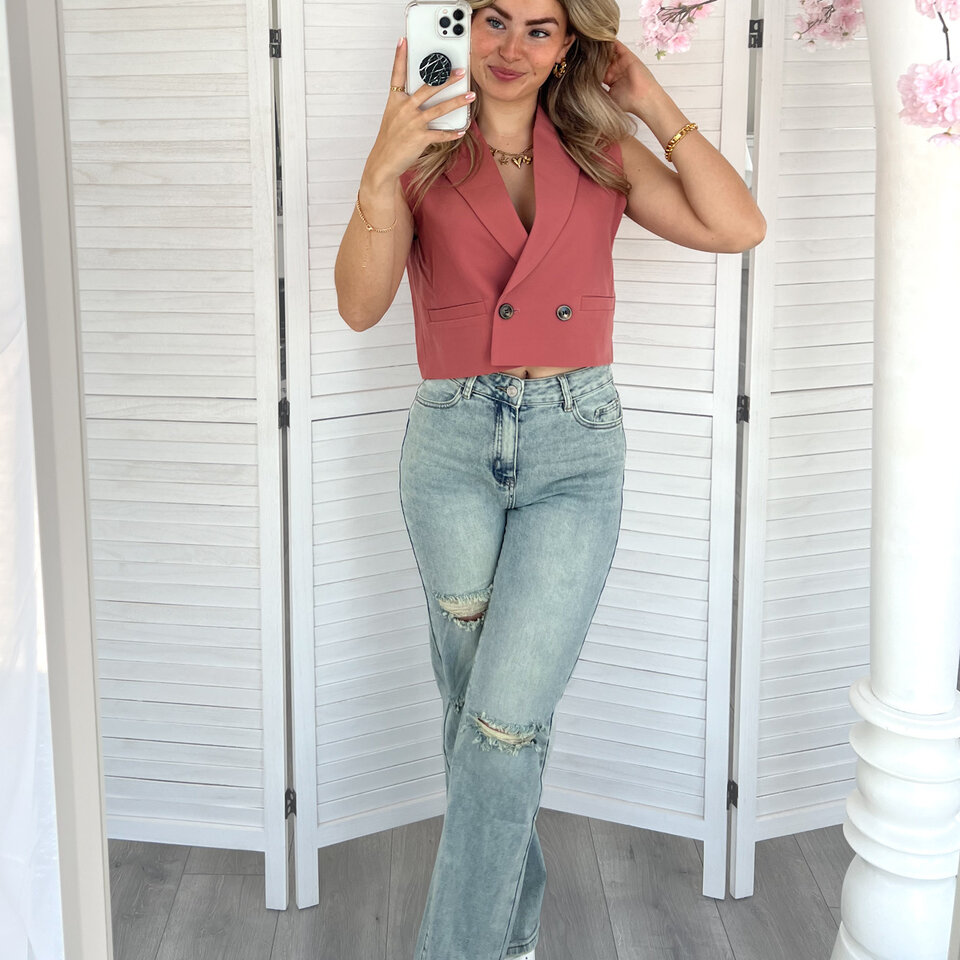 Blazer Gilet Vieux Rose