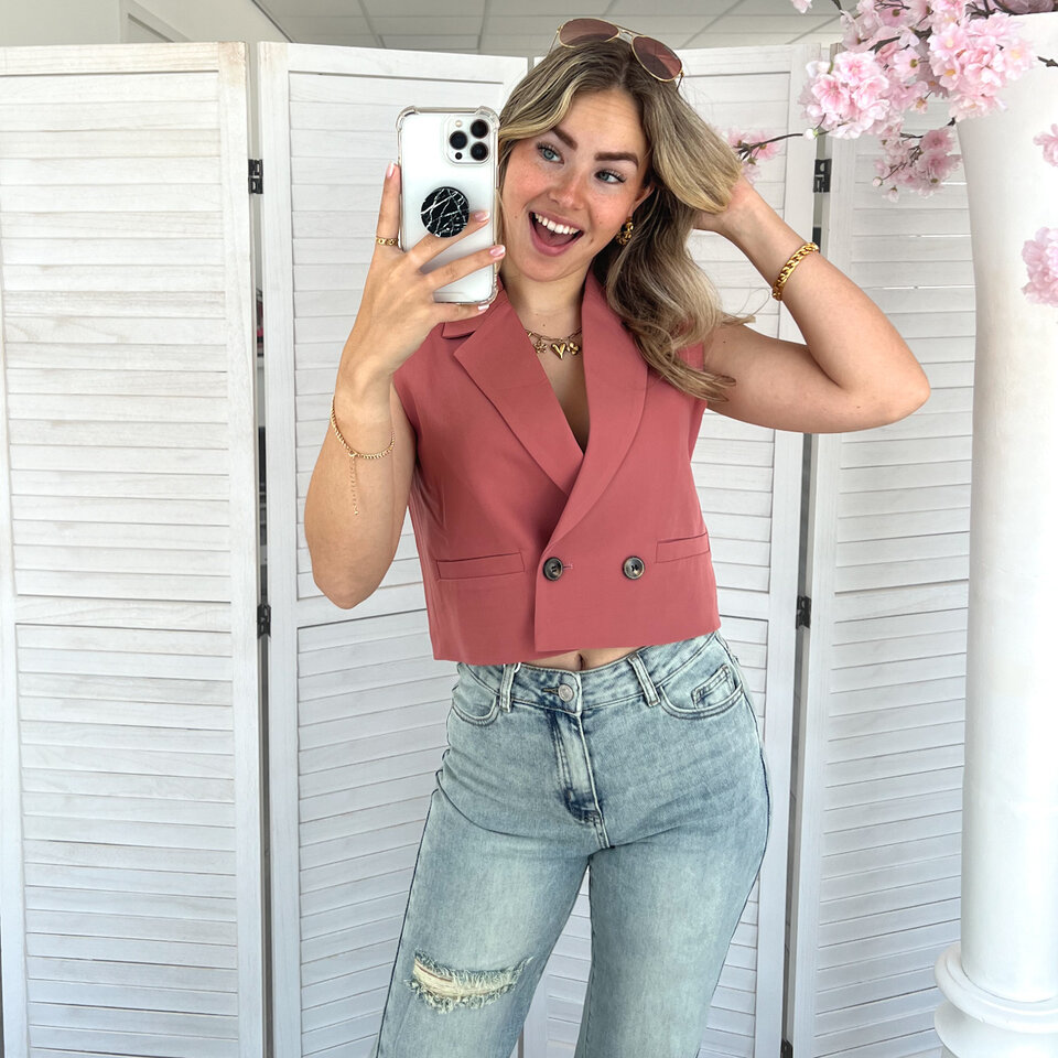 Blazer Gilet Vieux Rose