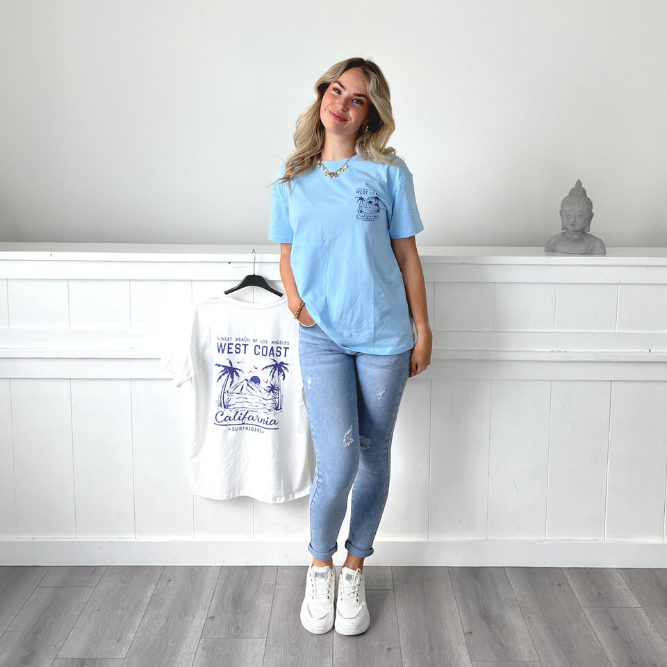 West Coast Blauw T-Shirt