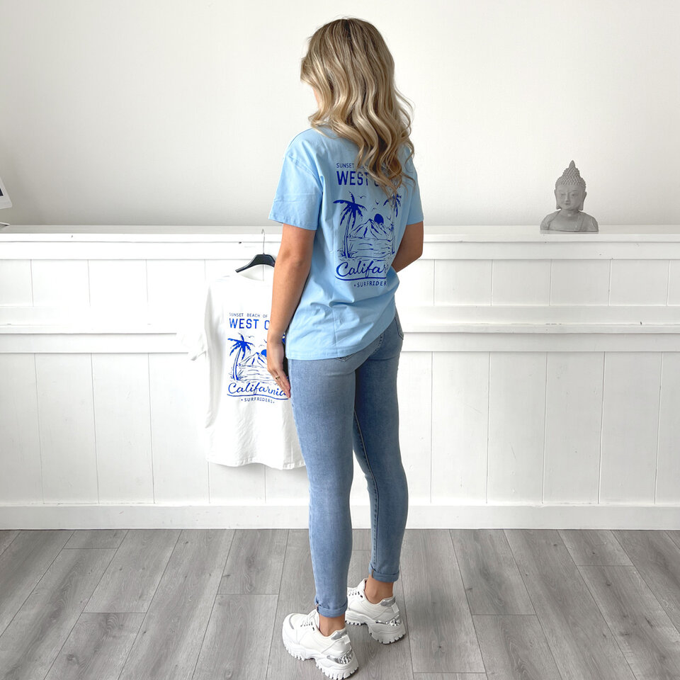 West Coast Blauw T-Shirt