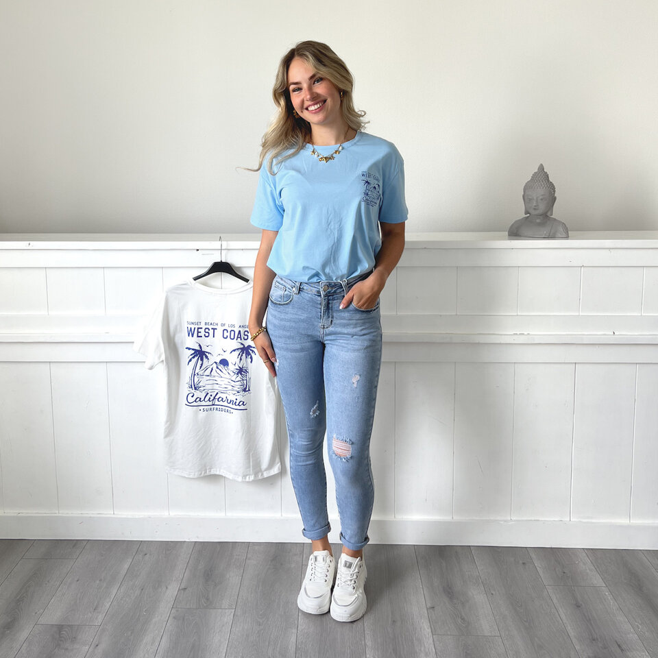 West Coast Blauw T-Shirt