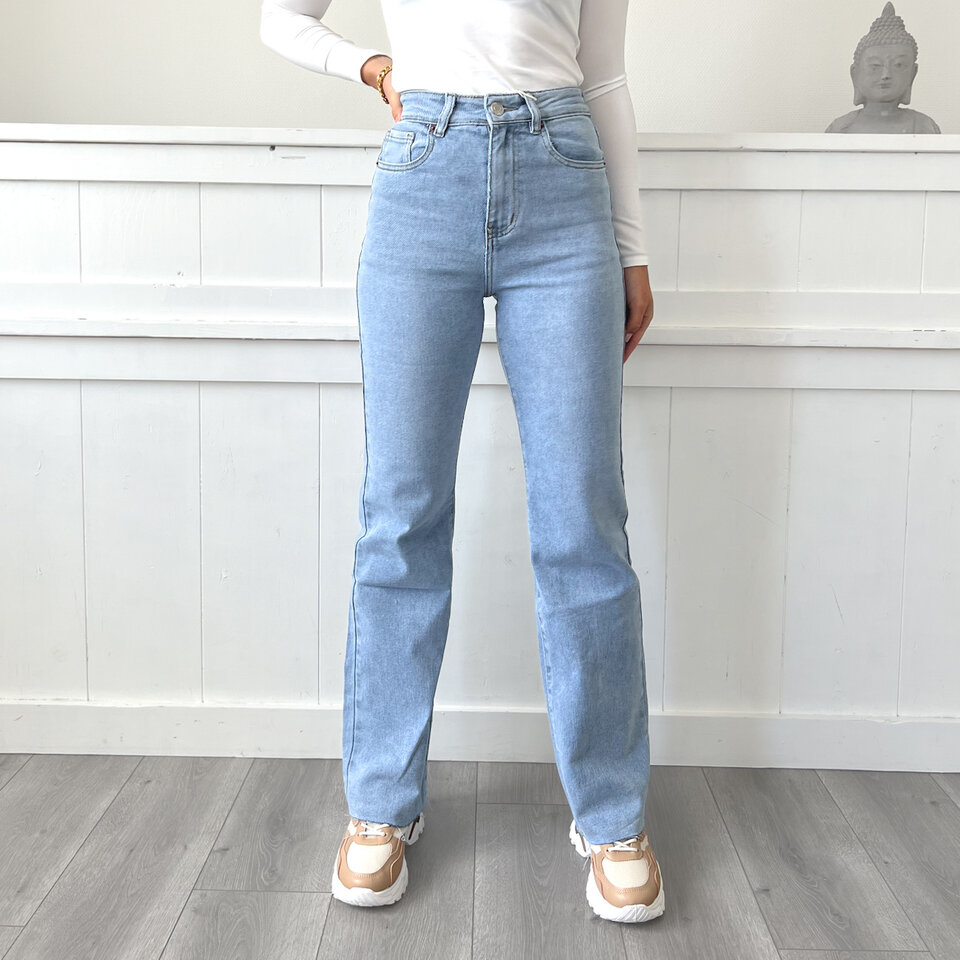 Gina Wide Leg Jeans Blauw