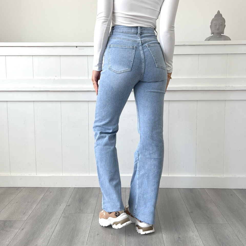 Gina Wide Leg Jeans Blauw