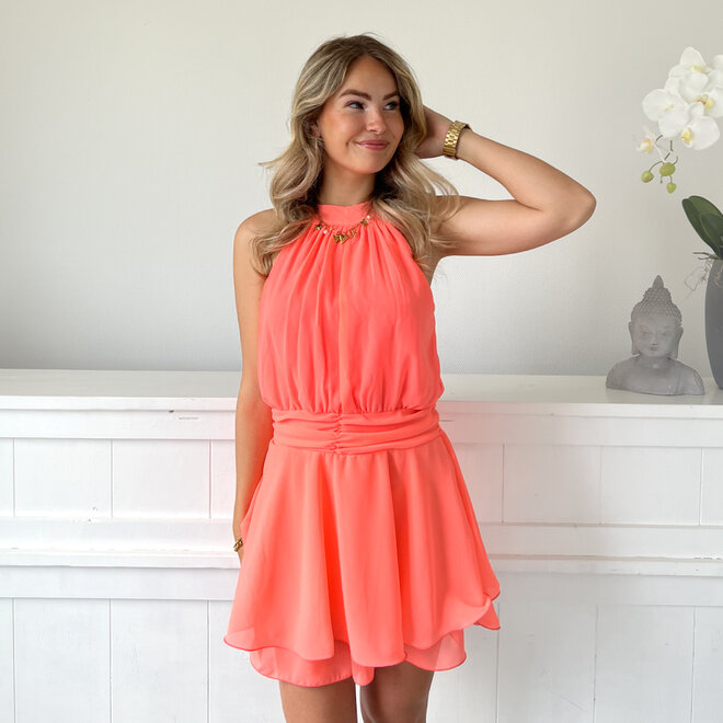 Amira Playsuit Neon Koraal