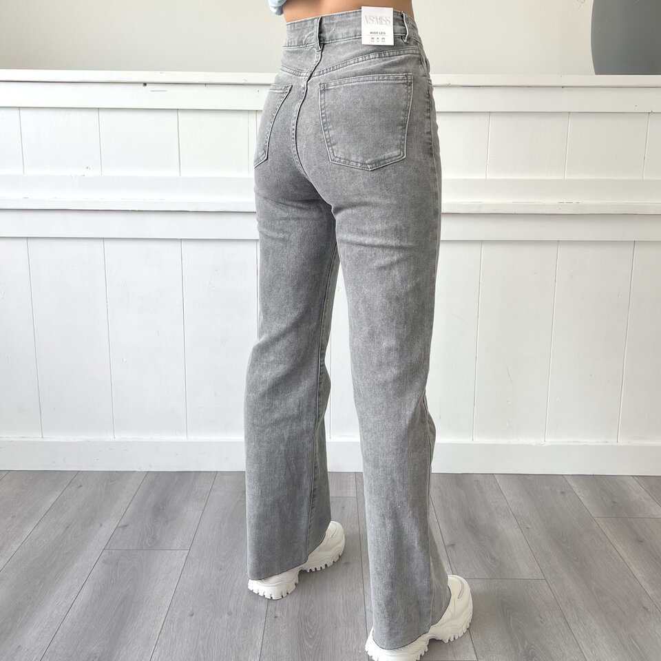 Cleo Wide Leg Jeans Grijs