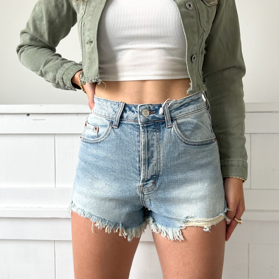 Mayra Spijkershort Blauw