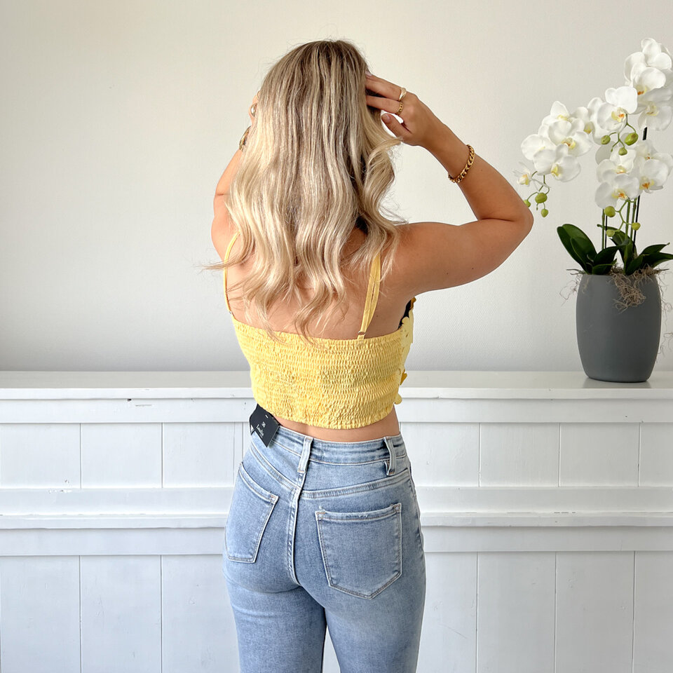 Chloe Crop Top Geel