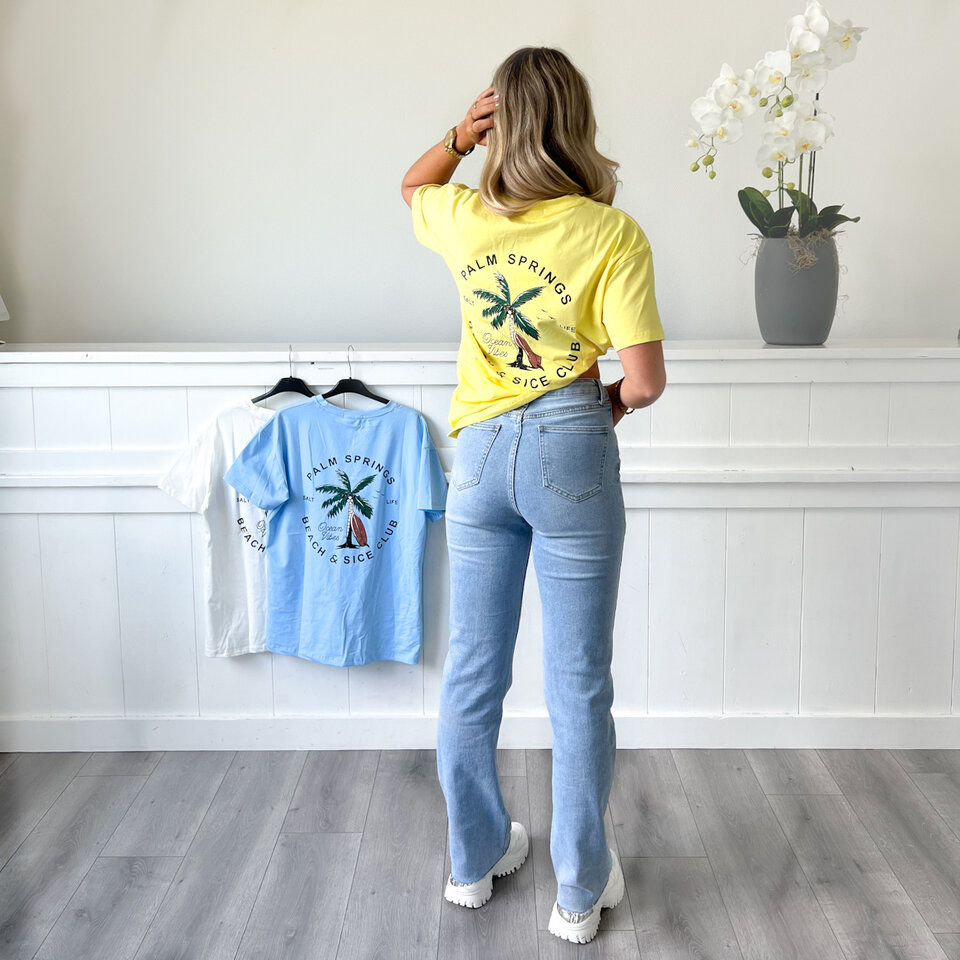 Palm Springs T-Shirt Geel