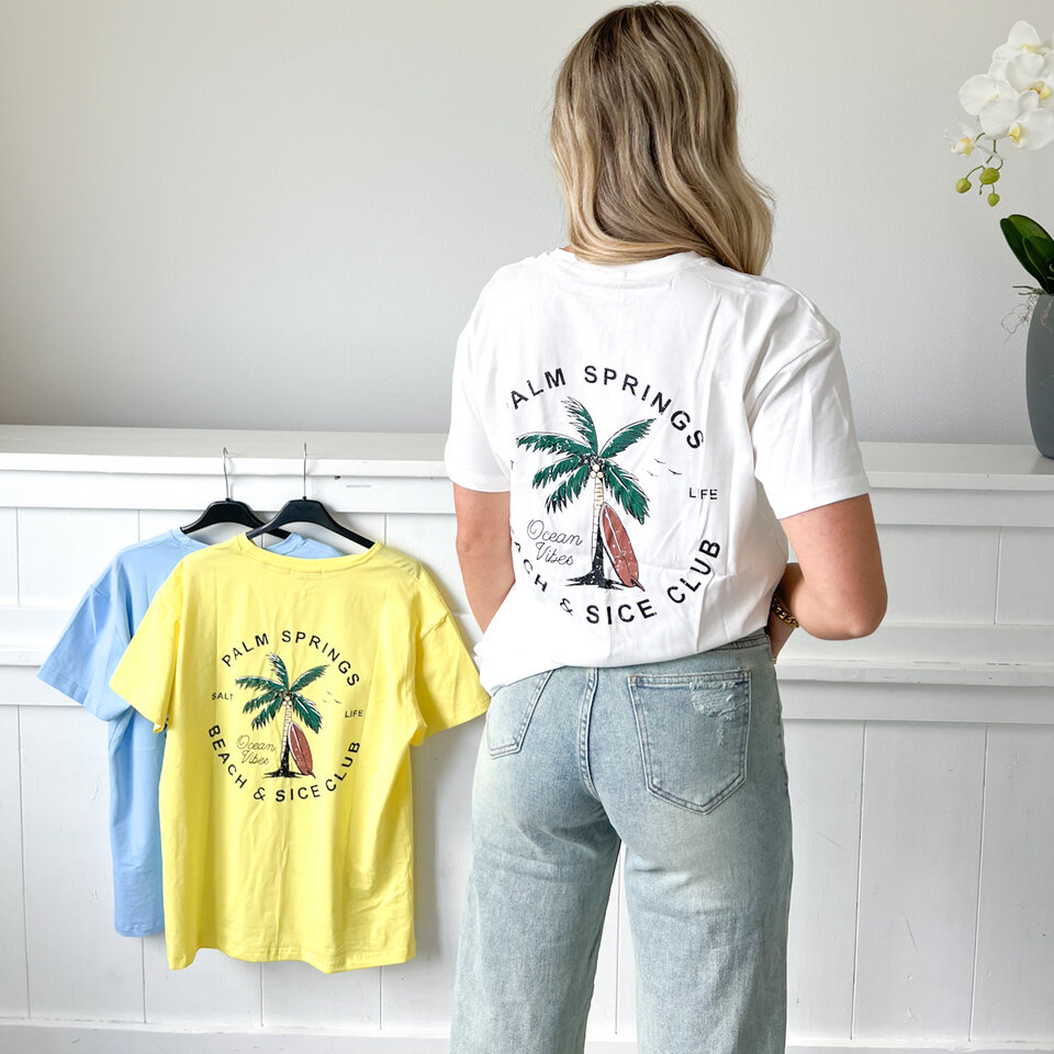 Palm Springs T-Shirt Wit