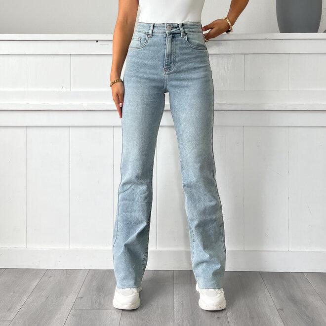 Lana Wide Leg Jeans Blauw