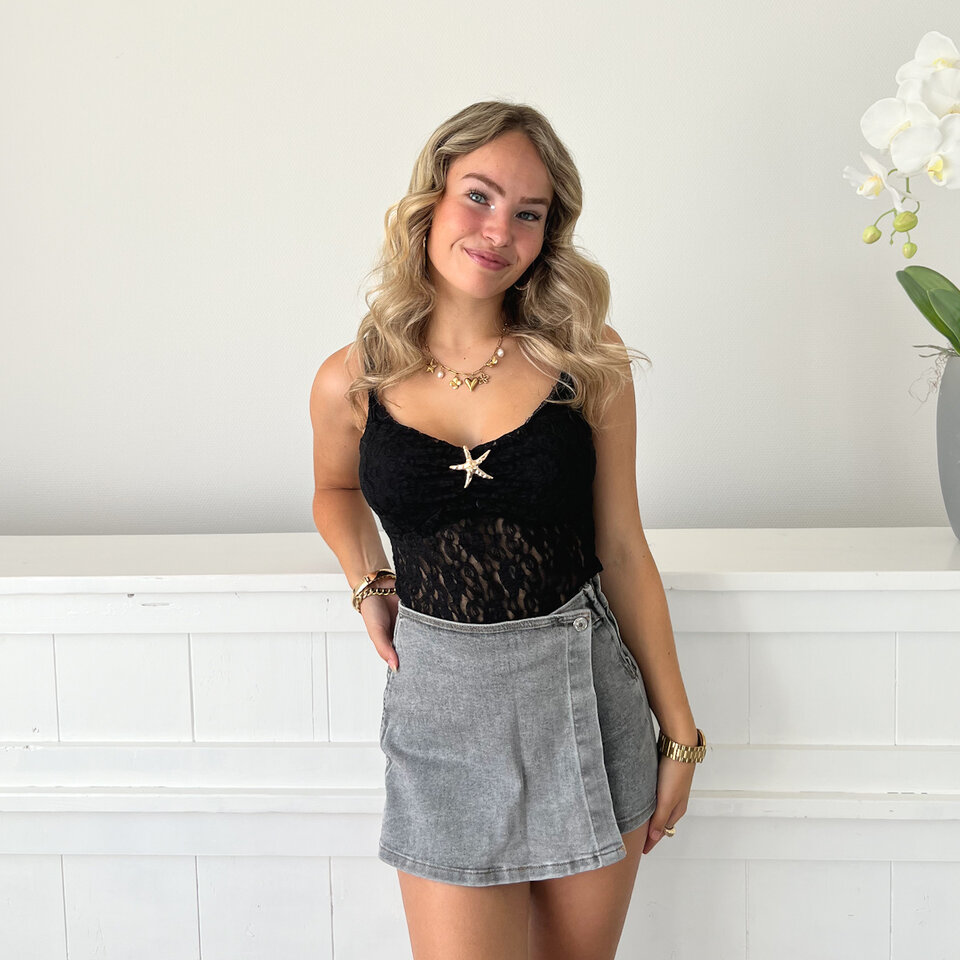 Maura Lace Body Zwart