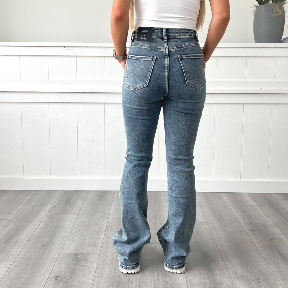 Shania Flared Jeans Blauw Extra Long