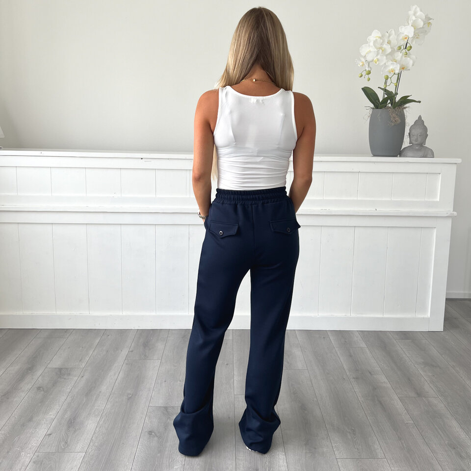 Tall Chique Jogging Broek Navy