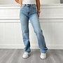 Marit Straight Leg Jeans Blauw Extra Long