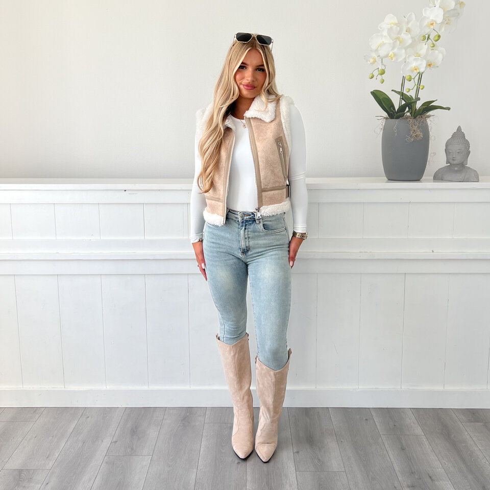 Lammy Teddy Gilet Beige