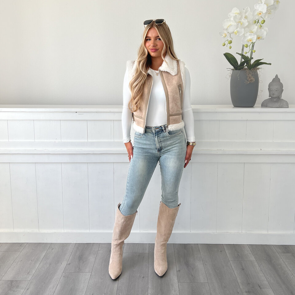 Lammy Teddy Gilet Beige