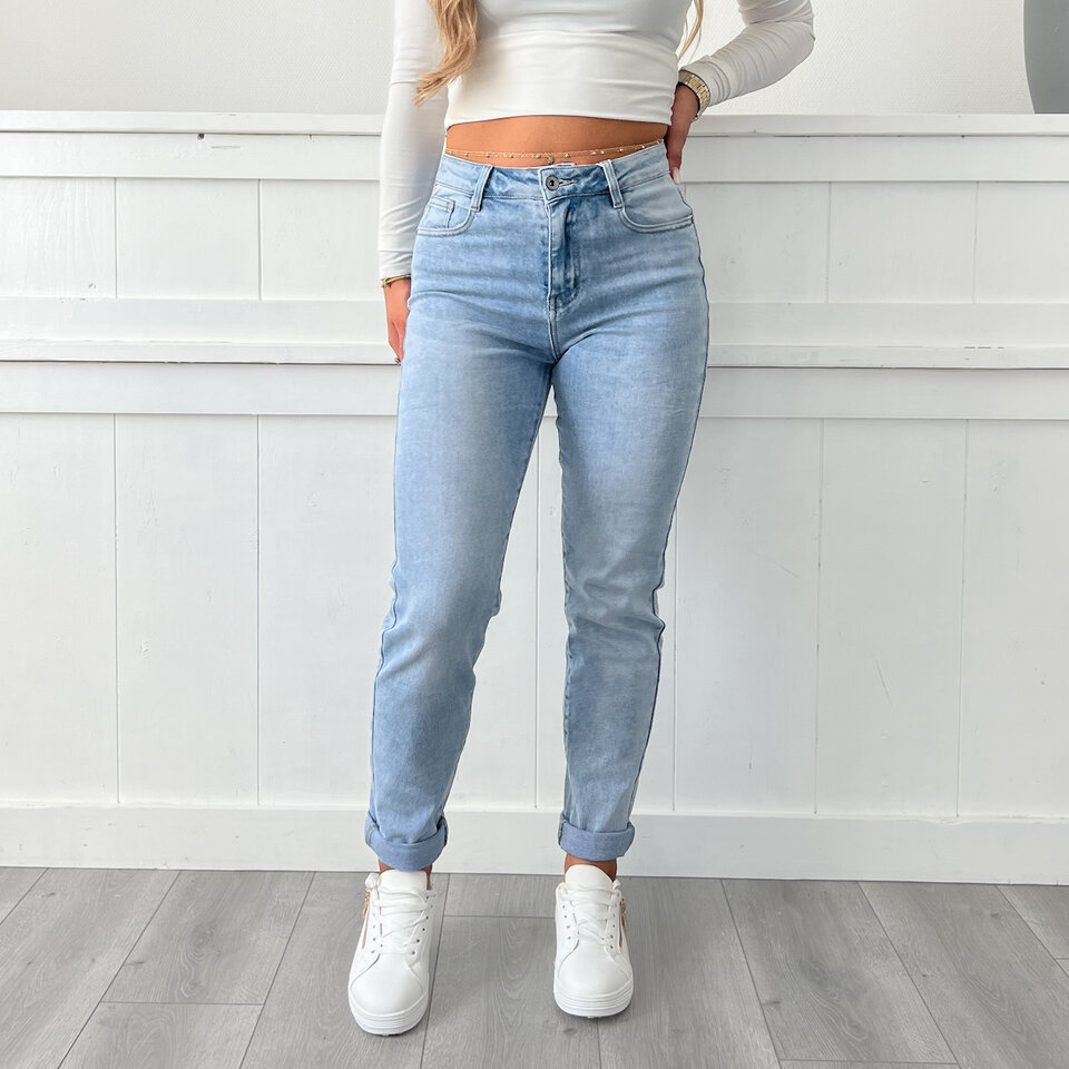 Blossom Mom Jeans Blauw