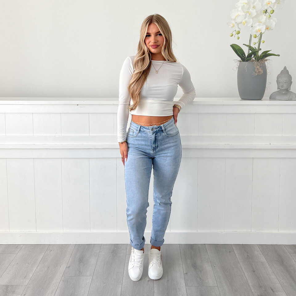 Blossom Mom Jeans Blauw