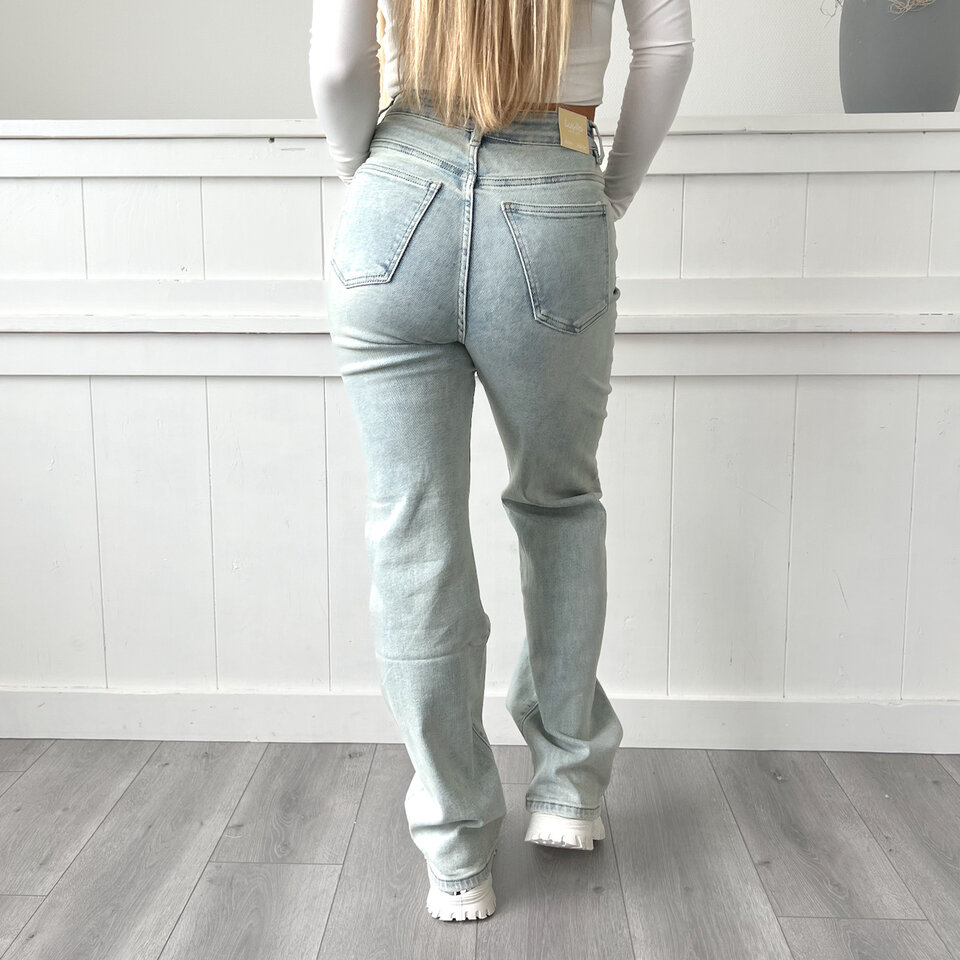 Isa Wide Leg Jeans Blauw