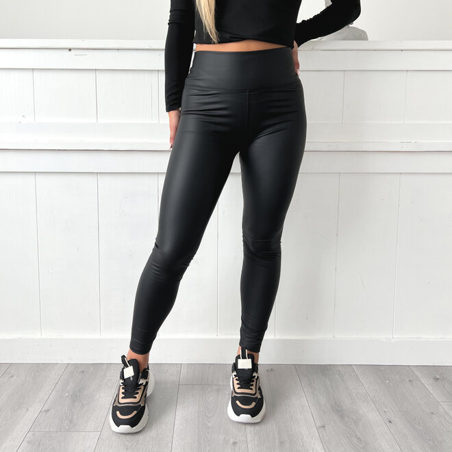 Leatherlook Legging Zwart