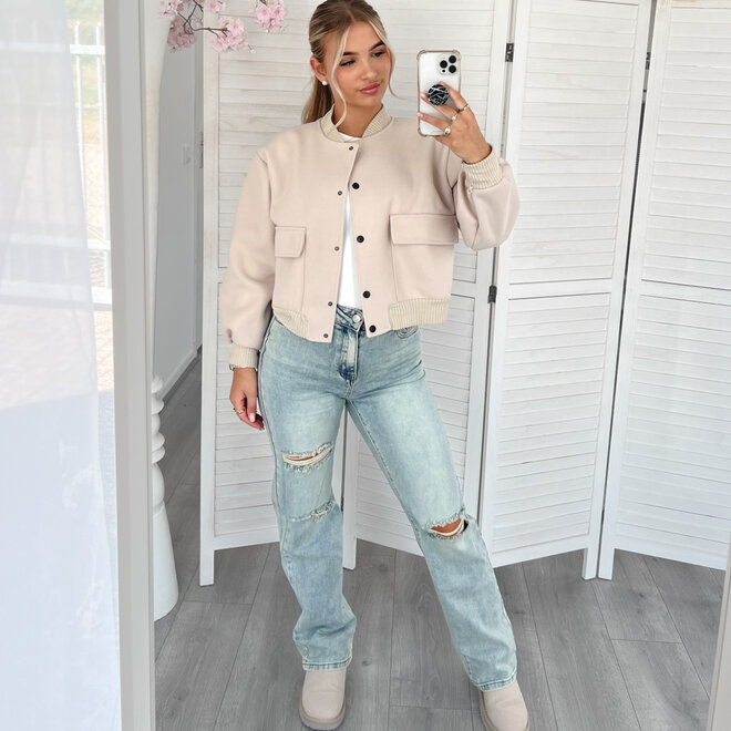 Elise Bomber Jasje Beige