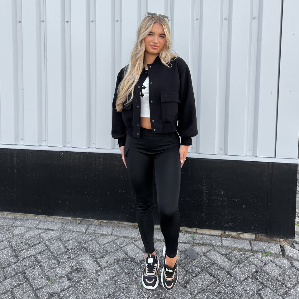 Elise Bomber Jasje Zwart