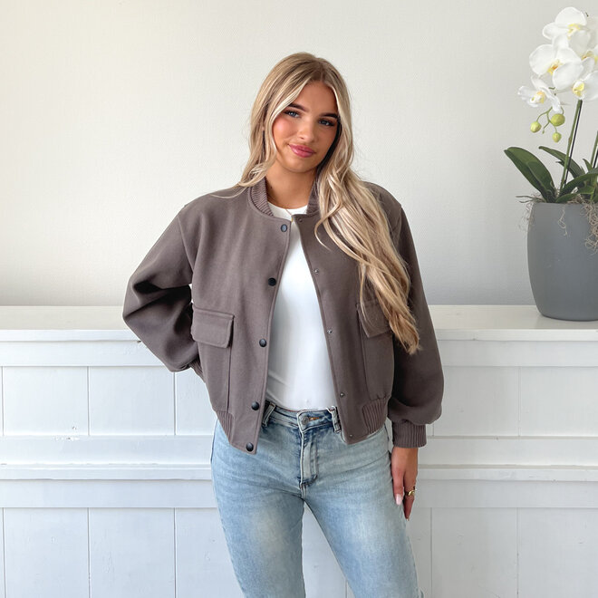 Elise Bomber Jasje Taupe