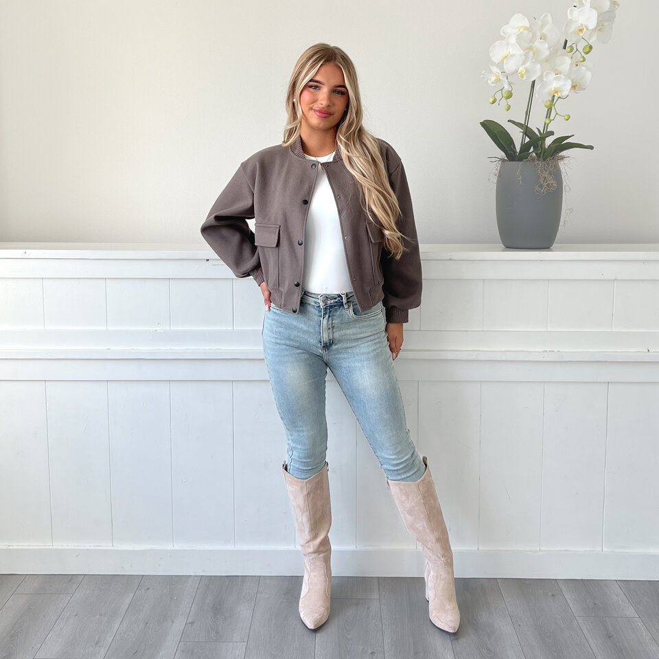 Elise Bomber Jasje Taupe