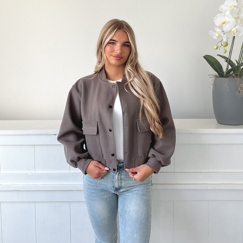 Elise Bomber Jasje Taupe