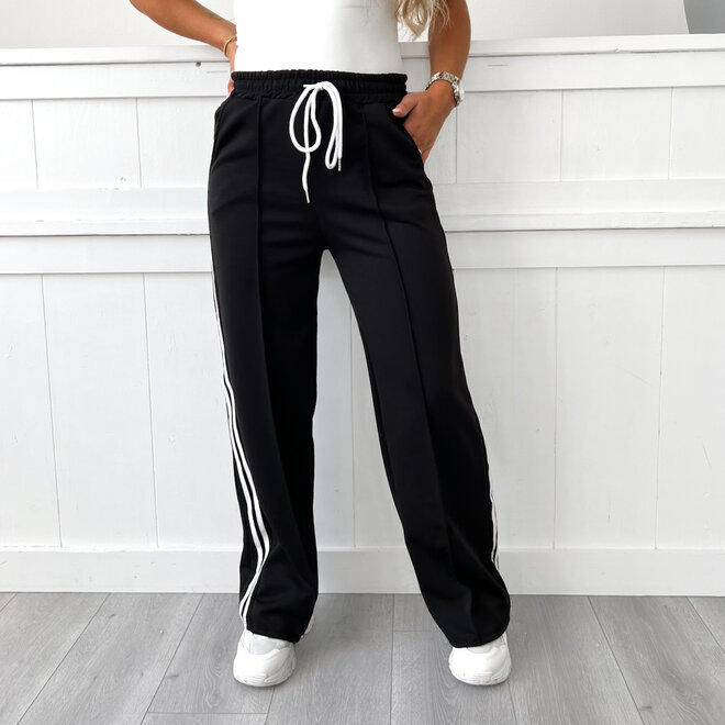 Strepen Jogging Broek Zwart