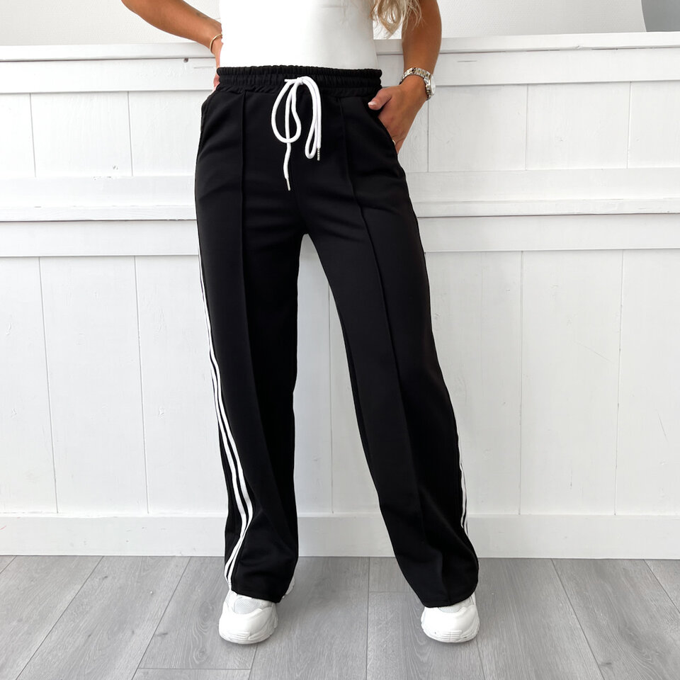 Strepen Jogging Broek Zwart