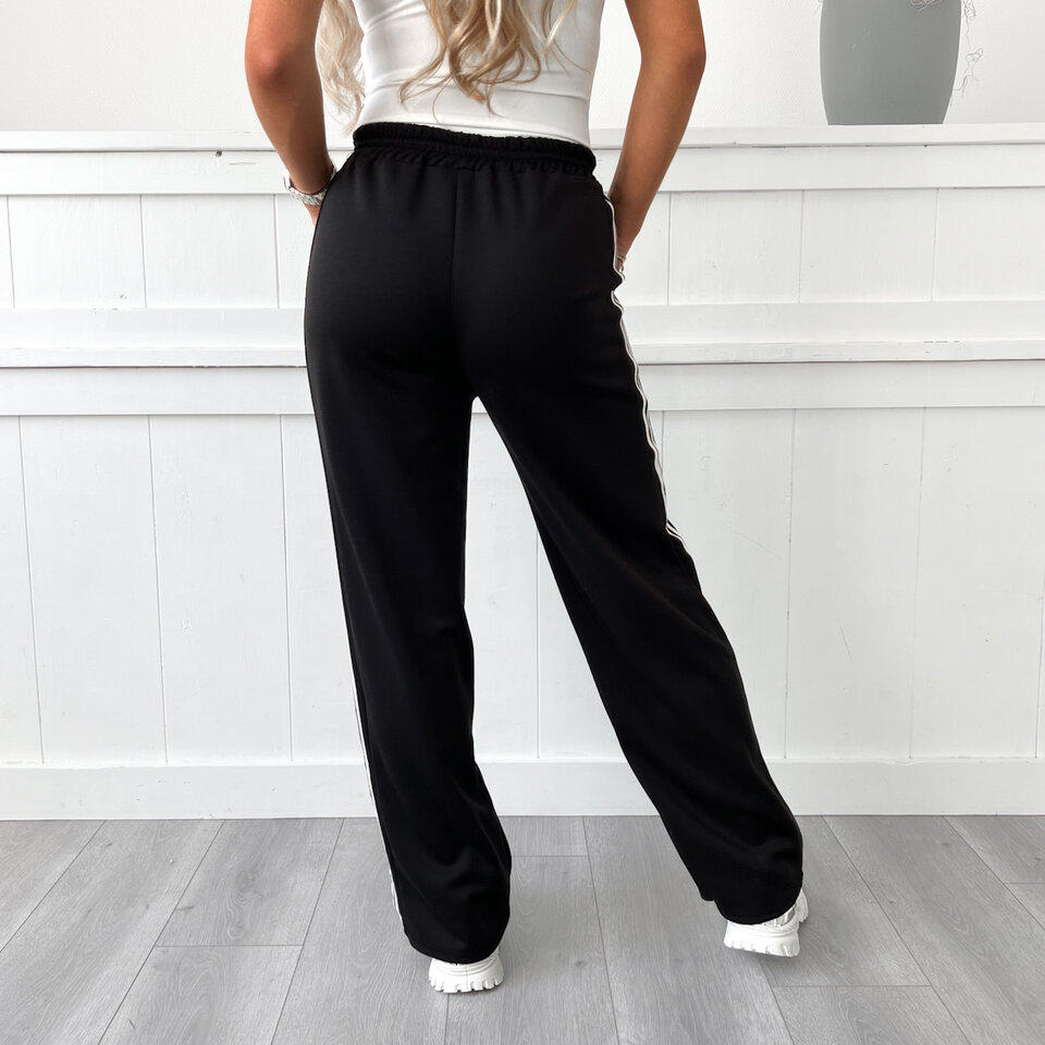 Strepen Jogging Broek Zwart