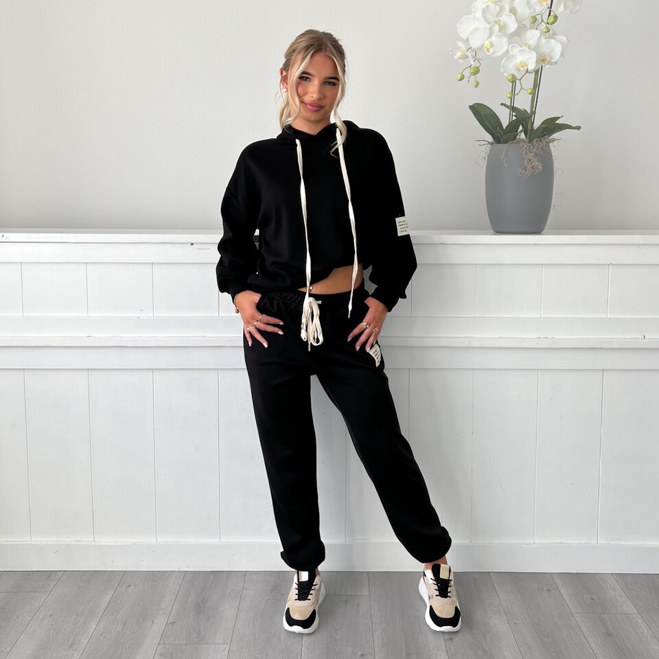 Embleem Jogging Set Zwart