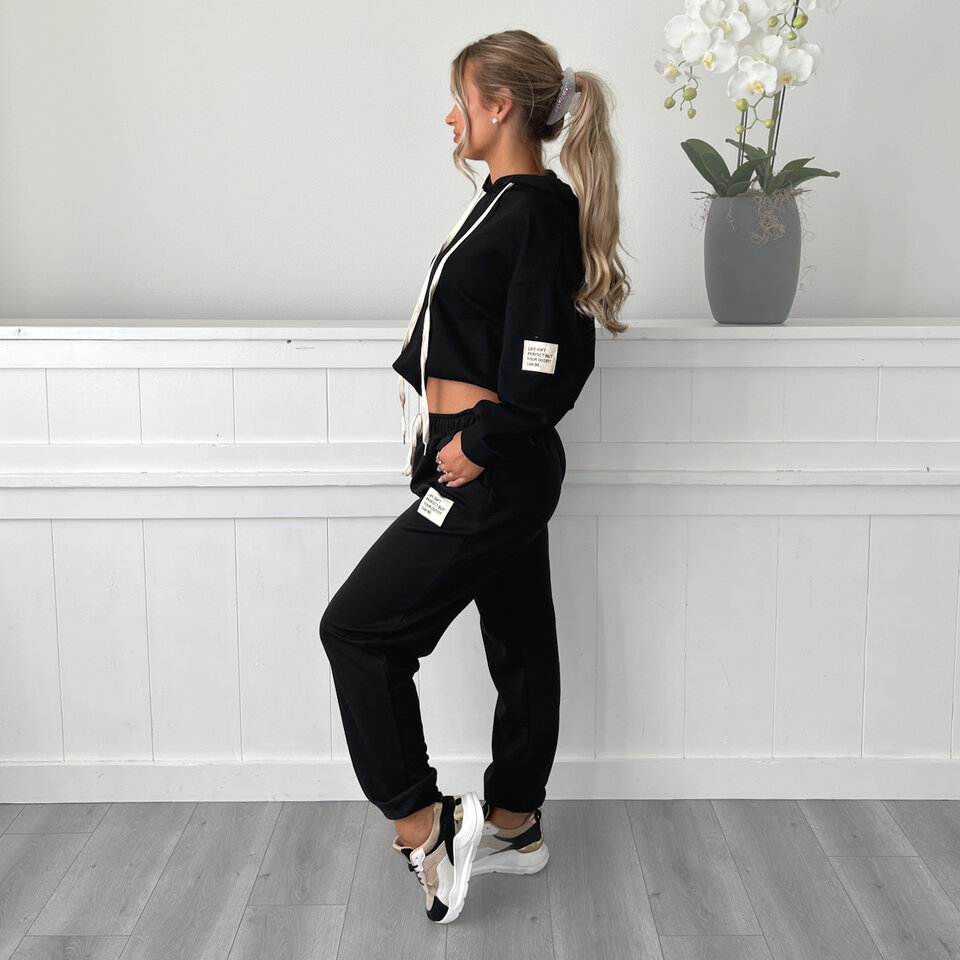 Embleem Jogging Set Zwart