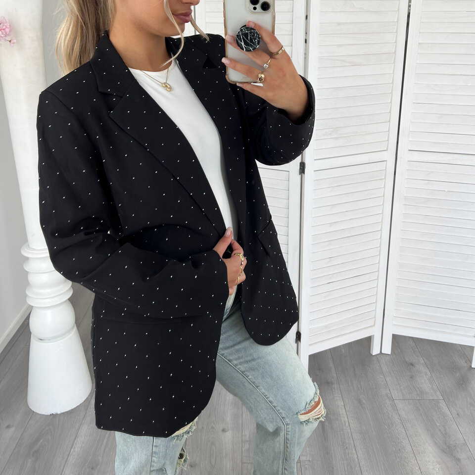 Diamantjes Blazer Zwart