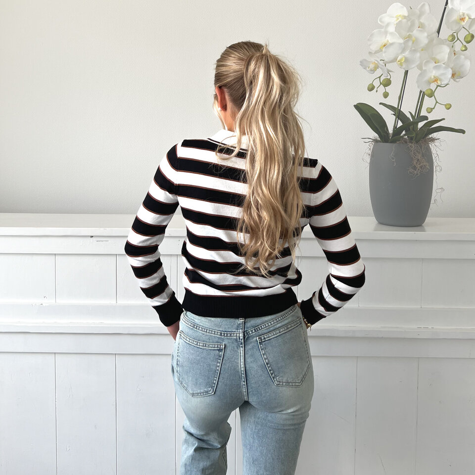 Robin Top Zwart Wit