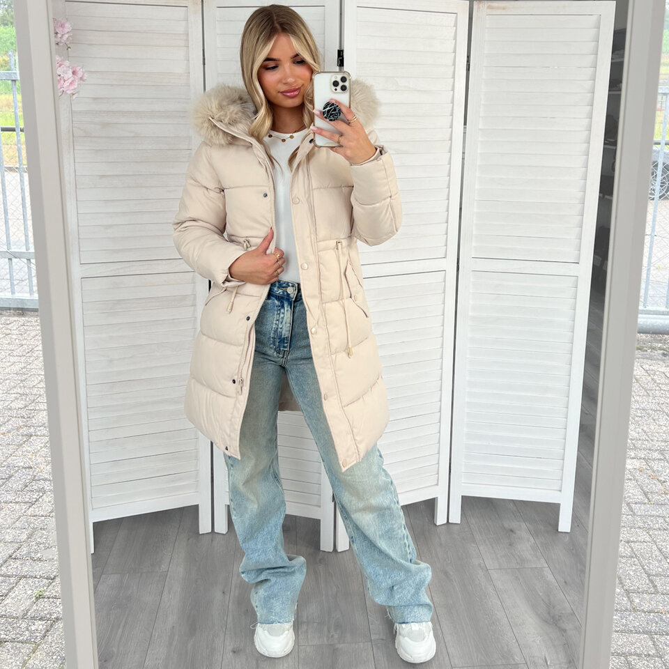 Nora Winterjas Beige
