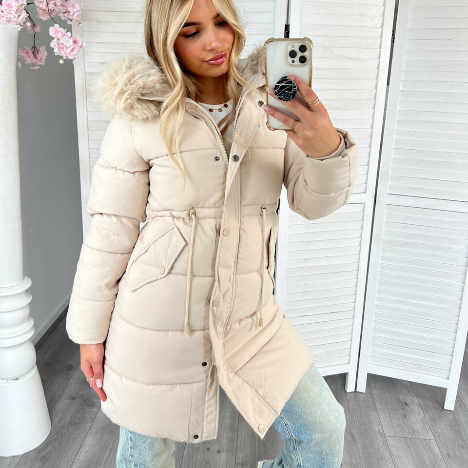 Nora Winterjas Beige