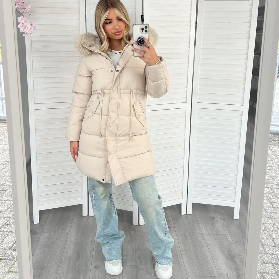 Nora Winterjas Beige