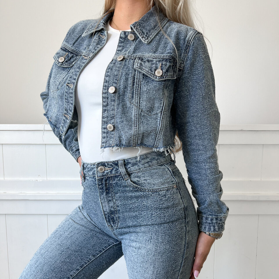 Kyra Spijkerjasje Blauw