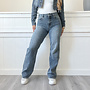 Sammy Wide Leg Jeans Blauw