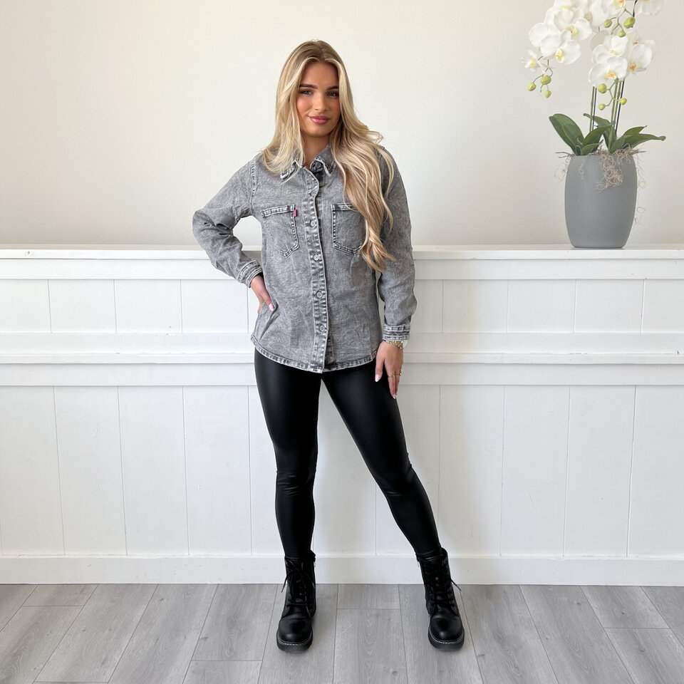 Spijkerblouse Jacket Grijs