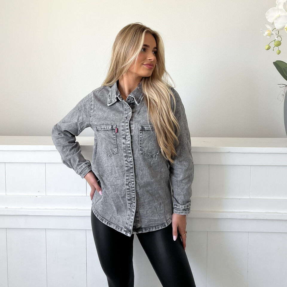 Spijkerblouse Jacket Grijs