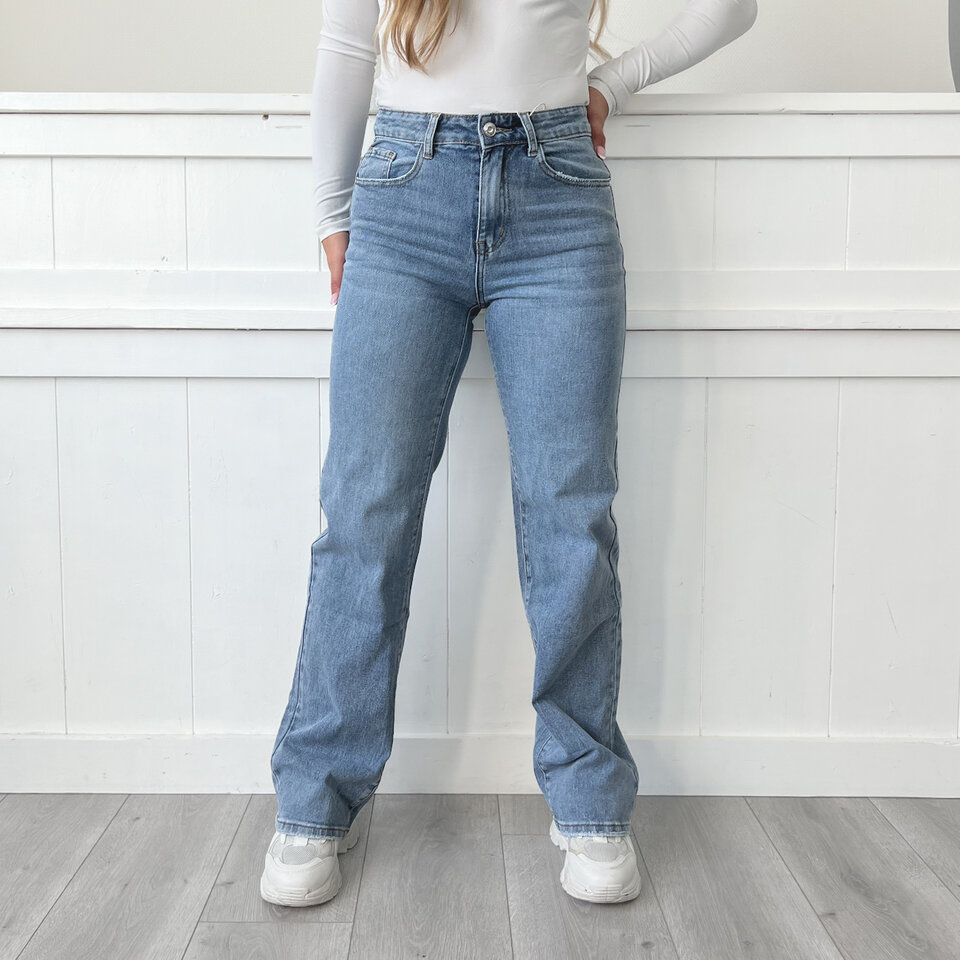 Charlie Wide Leg Jeans Blauw