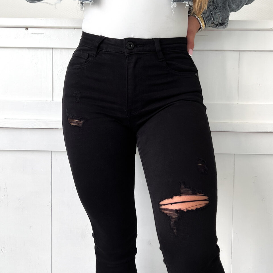 Lara Zwarte Tall Broek