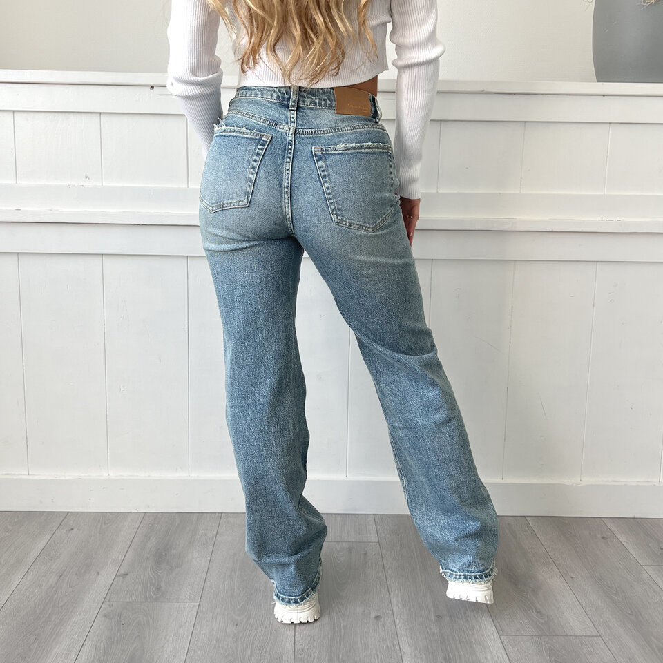 Saar Queen Hearts Jeans Blauw
