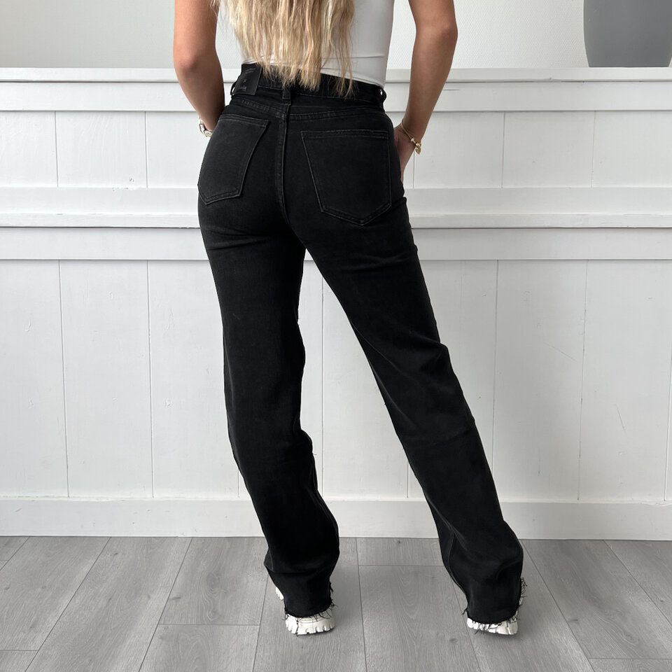 Marnie Straight Jeans Zwart