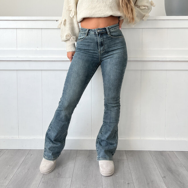Rosa Flared Jeans Blauw