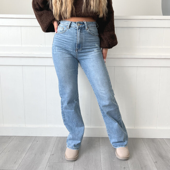 Valerie Wide Leg Jeans Blauw