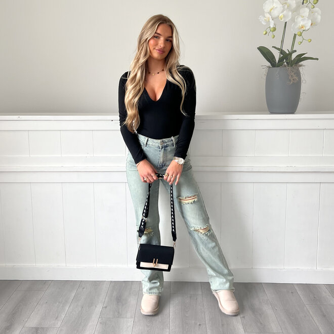 BY SWAN V Hals Body Zwart